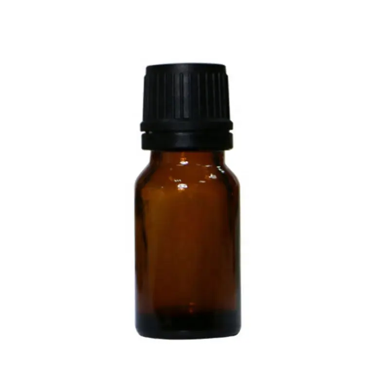 Bottiglia di olio essenziale di vetro vuota ambrata di migliore qualità 15ml con tappo a vite nero per l'imballaggio cosmetico della lozione per la cura della pelle