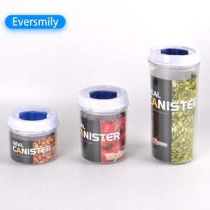 Ensemble de bidons hermétiques de qualité alimentaire en gros 3 pièces récipient de stockage d'aliments en plastique durable frais <span class=keywords><strong>petit</strong></span> stockage de cuisine transparent - Product Image 2