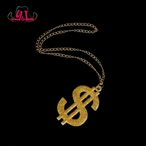 Collar con Signo de Dólar Estadounidense Dorado, Estilo Punk, Disfraz de <span class=keywords><strong>Rapero</strong></span> Hip Hop de los 80 - Product Image 2