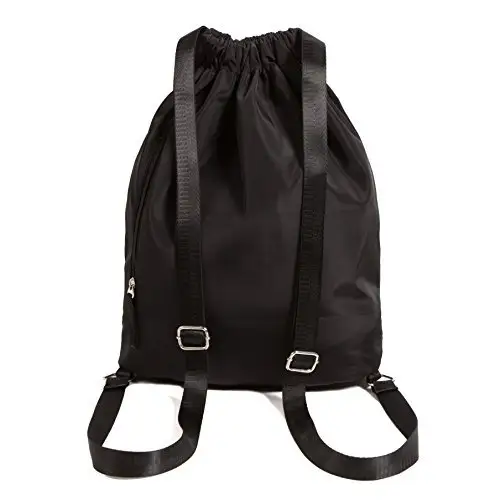 Bolso deportivo de nailon para hombre y mujer, mochila Popular de gimnasio resistente al agua con cremallera, con cordón