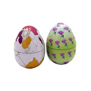 Caja de Regalo de Pascua de Hojalata de Grado Alimenticio con Diseño Elegante - Product Image 1