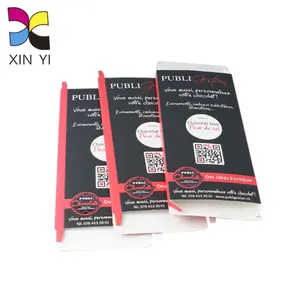 Guangzhou suppliers custom size full color printing red foil chocolate bar packaging paper boxes