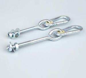 Crochet pivotant galvanisé, raccord de fil de bois avec clips à ressort de mousqueton en acier - Product Image 4