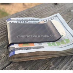 De fibra de carbono Clip de <span class=keywords><strong>dinero</strong></span> Clip brillante cartera tarjeta de crédito Real negro de negocios de fibra - Product Image 2