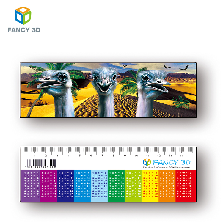 Линейка Zebulun, линзовидная линейка с персонализированным логотипом, 3D-дизайн, оптовая продажа, линейка для школьников и студентов, пластиковая