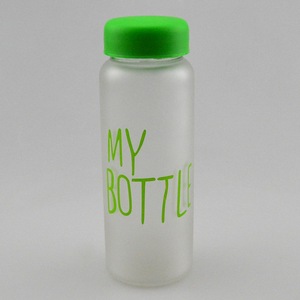 Regalo de superficie de lijado de vidrio taza de agua con tapa de 450M Boca Grande mango frasco de vidrio de moda mi botella - Product Image 6
