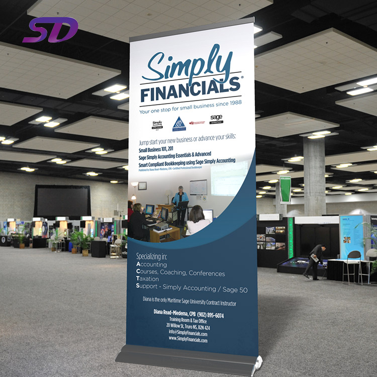 Заказные полиэстровые свертывающаяся экран Выдвижной закатывающийся баннер стенды, закатывающийся баннер, закатывающийся баннер материалов