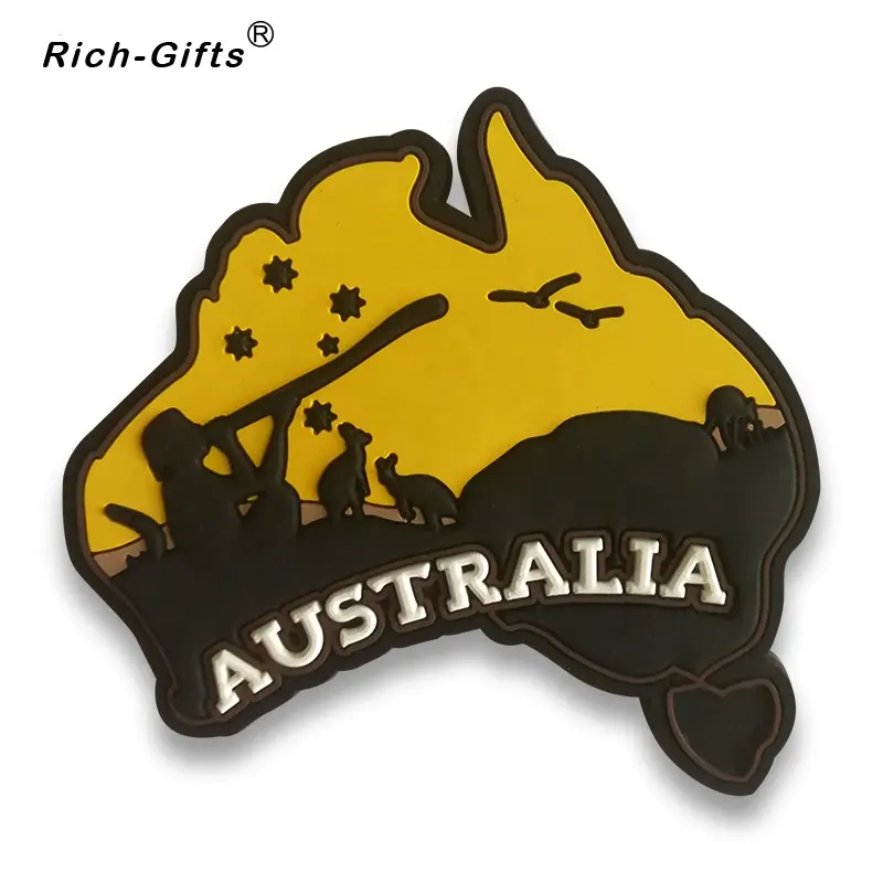 Custom country shaped map fridge magnet for Australia Souvenir