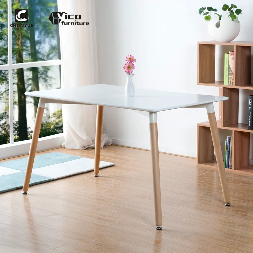 white black modern kitchen furniture dinner mdf tops wood dining table