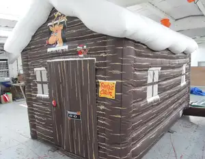 Winter opblaasbare huis tent structuur opblaasbare kerstman grotto voor kerst