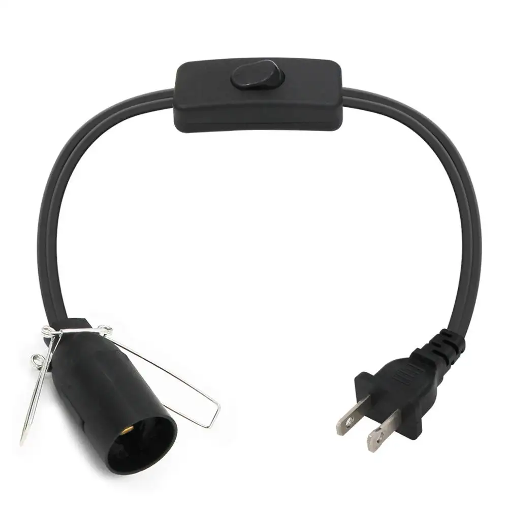 Nema 1-15P Flat Iron 2 Draad Kabel Ons Zout Lamp Vs Ac E14 E12 303 Netsnoer op Uit Schakelaar