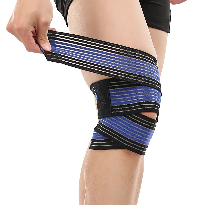 Knee Support Braces Elastic Aolikes Colorful Elastic Adjustable Sports Knee Brace Support Bandage Spandex Knee Belt