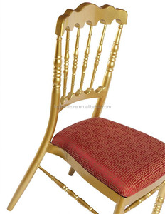 Chaise de château <span class=keywords><strong>Napoléon</strong></span> en aluminium doré avec coussin fixe QL800CG - Product Image 6