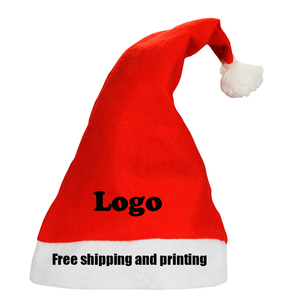 Etiquetas colgantes gratis Impresión personalizada Logotipo <span class=keywords><strong>de</strong></span> su empresa o equipo Impresión personalizada Sombrero <span class=keywords><strong>de</strong></span> Navidad Sombrero <span class=keywords><strong>de</strong></span> Papá Noel - Product Image 2