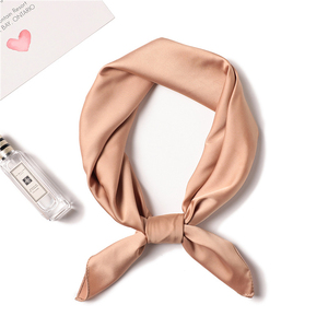 70*70cm Wholesale Custom Printed Satin Ladies <strong>Scarves</strong> Fashion Small <strong>Neck</strong> Solid Color Square Silk <strong>Scarf</strong> <strong>for</strong> <strong>Women</strong> - Product Image 3