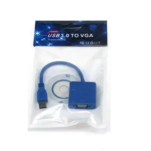 아마존 핫 세일 USB 3.0 vga 어댑터 변환기 케이블 PC 노트북 블루