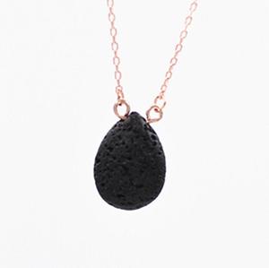 Aromaterapia joyas de hexágono punto rectángulo corazón en forma de gota de piedra de Lava las mujeres collar de difusor del aceite esencial - Product Image 5