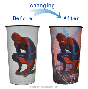 32 oz gran capacidad de cambio de Color de plástico Spider Man copa - Product Image 1