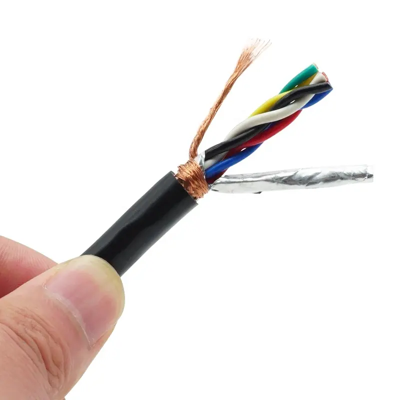 RVSP 2.5mm PVC yüksek kalite bakır 2 çekirdekli korumalı twisted pair kablo