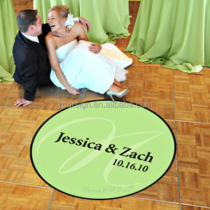 Autocollants <span class=keywords><strong>muraux</strong></span> personnalisés <span class=keywords><strong>avec</strong></span> impression de nom de mariage, décalcomanies de piste de danse - Product Image 2