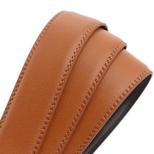 Men's Smooth Automatic Unbuckled Leather <strong>Belt</strong> Two-layer Cowhide Without Buckle <strong>Trousers</strong> <strong>Belt</strong> - Product Image 6