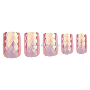 <span class=keywords><strong>Uñas</strong></span> <span class=keywords><strong>Postizas</strong></span> Holográficas Cromadas Nadeco, Esmalte <span class=keywords><strong>Rosa</strong></span> <span class=keywords><strong>Claro</strong></span>, <span class=keywords><strong>Uñas</strong></span> <span class=keywords><strong>Postizas</strong></span> Brillantes con Efecto Espejo, Envoltura Completa para Dedos, Puntas de <span class=keywords><strong>Uñas</strong></span> DIY - Product Image 3