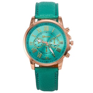 Montre de sport pour homme, boîtier en acier inoxydable, en cuir véritable, cadran romain, affichage de la date, <span class=keywords><strong>chrono</strong></span>, 2015 - Product Image 1