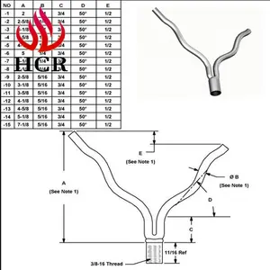 customized refractory anchor for blast furnace