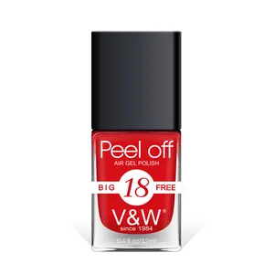 Offres Spéciales à Base d'eau peler hors gel polonais offre étiquettes privées d'air sec gel poish respirant vernis à ongles sans led/lampe uv