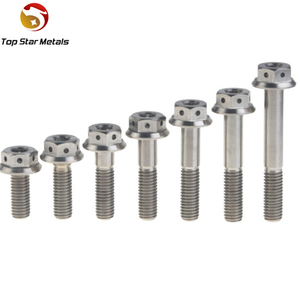 Titan <span class=keywords><strong>Hex</strong></span> đầu m5 x (0.8mm) x 10mm chủng tộc Spec Titan mặt bích Bu lông với lỗ - Product Image 3