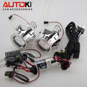 Autoki CCFL Angel Eyes Ring Projector lens Kit HID Bi-Xenon For Car Headlamp