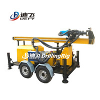 Trailer Gemonteerde Luchtcompressor Rock Boormachine Voor 150 M Water Boorgat