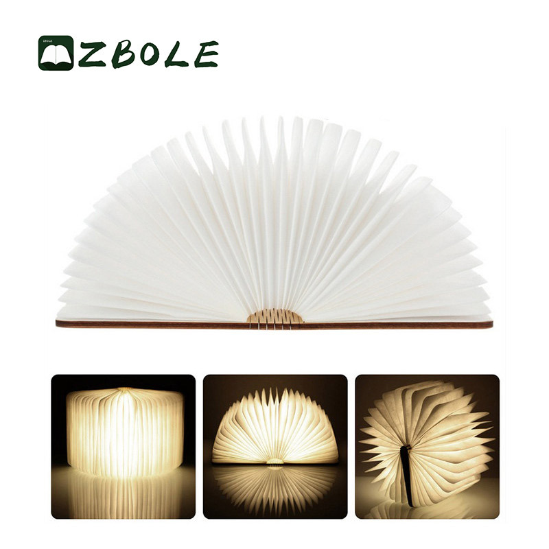 Rechargeable USB Pliant Led Lampes de Table Avec Tyvek Livre Forme