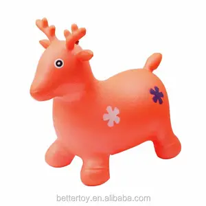 Cavalo pulando Environmental granel plástico inflável cartoon animal veado brinquedos