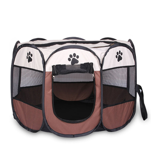 Tenda pembawa hewan peliharaan lipat portabel, kandang anjing <span class=keywords><strong>Playpen</strong></span> operasi mudah oktagon anjing berat - Product Image 2