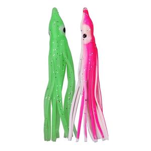 50 pz/borsa 7.5cm di plastica morbida polpo esche da pesca per Jigs colore misto Silicone polpo gonna artificiale Jigging esca - Product Image 4