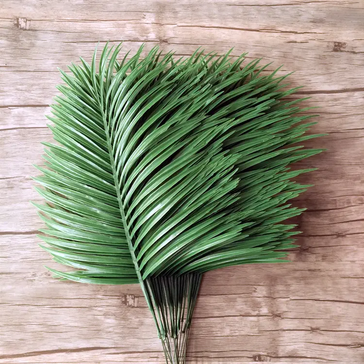 Sago cycas folhas artificiais, de alta qualidade, verde, artificial, folhas de plástico, adereços de fotografia, arranjos de flores, acessórios