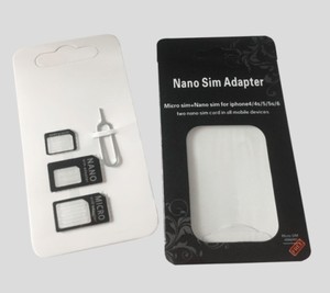 4in1 3 in 1 3in1 Sim kart adaptörü kitleri sim kart tepsi tutucu adaptörü iphone samsung huawei xiaomi google - Product Image 5
