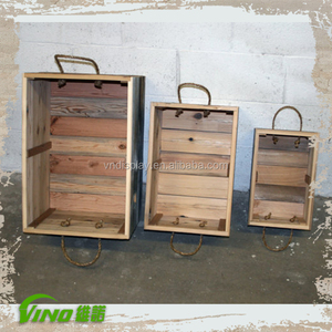 Đánh bóng thông gỗ Thùng trang trí trái cây gỗ Thùng - Product Image 2