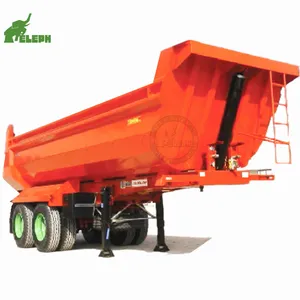 China supplier 4 axles hydraulic kit tipper body hing rc u end dump semi truck with trailer