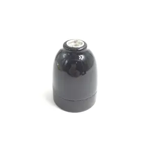 black porcelain black lamp base, E27 porcelain Lamp light socket fixture pendant lamp parts