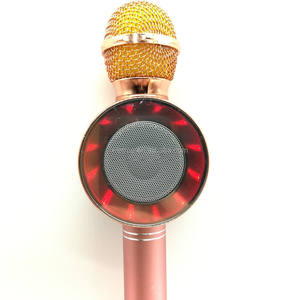 Nueva würster ws modelo 668 <span class=keywords><strong>amazon</strong></span> vendedor superior diente azul eco karaoke Micrófono led luz altavoz inalámbrico portátil - Product Image 1