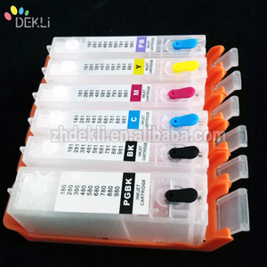 Nouveau ! <span class=keywords><strong>Cartouche</strong></span> d'encre <span class=keywords><strong>rechargeable</strong></span> PGI 580 CLI <span class=keywords><strong>581</strong></span> pour imprimante <span class=keywords><strong>Canon</strong></span> TS 8152 TS 9150 TS 9155 <span class=keywords><strong>Cartouche</strong></span> de réinitialisation avec puce - Product Image 4