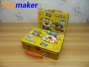 Caja De Lata <span class=keywords><strong>Rectangular</strong></span> Con Mango de Almacenamiento lindo Al Por Mayor - Product Image 1