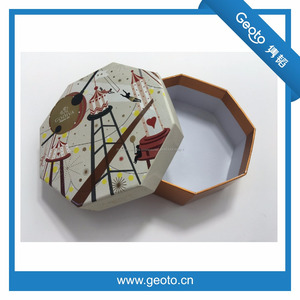 China proveedor forma hexagonal logo <span class=keywords><strong>oro</strong></span> sellado cajas de chocolate de papel - Product Image 3