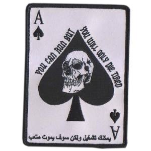Tarjeta de la muerte de árabe ace of spades insignia táctico patch moral - Product Image 1