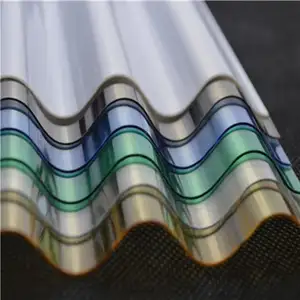 Feuilles de pvc en polycarbonate insonorisées à bas prix, feuille ondulée pour toit