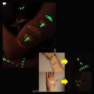 Meistverkaufte Individuelle Im Dunkeln Leuchtende Tattoos Brillante Temporäre Leuchtende <span class=keywords><strong>Tattoo</strong></span>-Aufkleber für Partys - Product Image 3