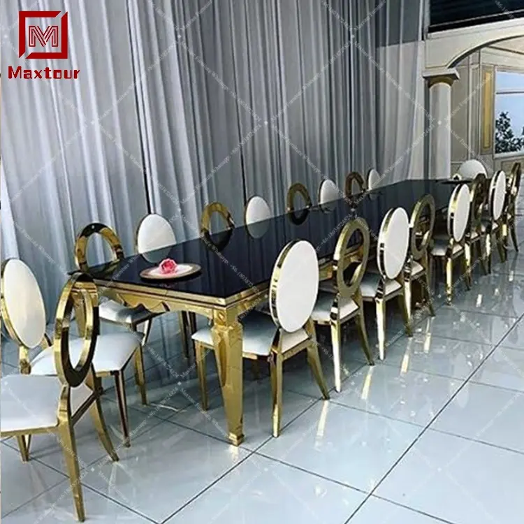 Meja Perjamuan Panjang Acara Makan Pesta Pernikahan
