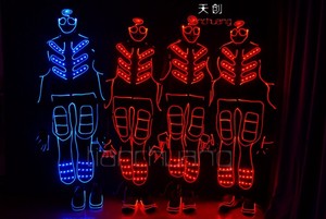 LED Lumineux costume avec numérique LED masque gants chaussures couverture lumineux vêtements LED costume - Product Image 4